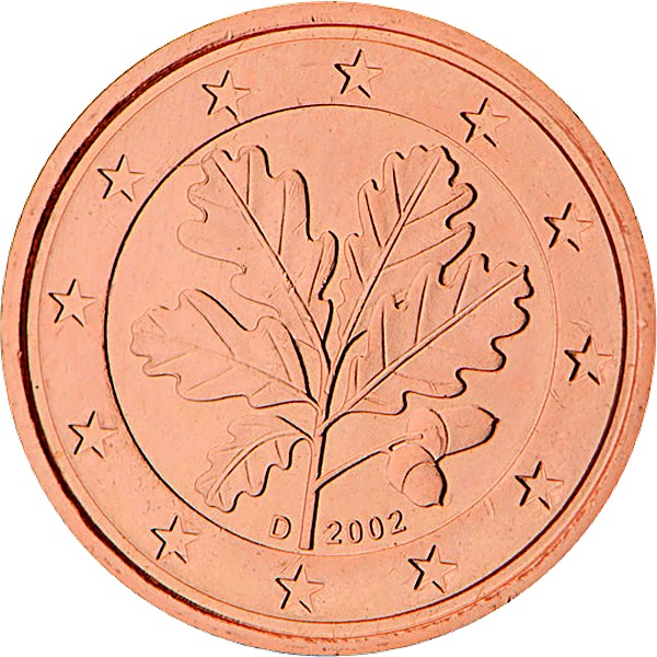 German 1 Euro Cent 2002