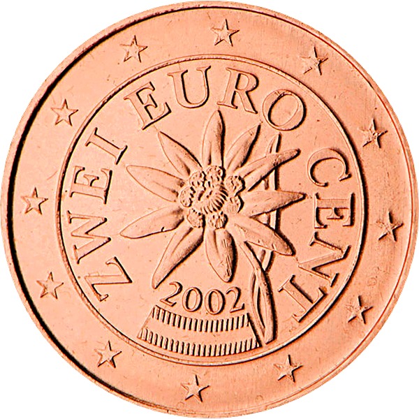 Austrian 2 Euro Cent 2002