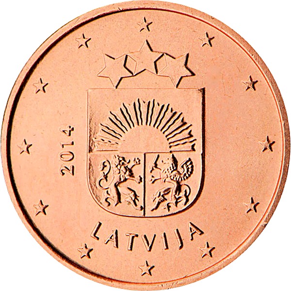 Latvian 1 Euro Cent 2014