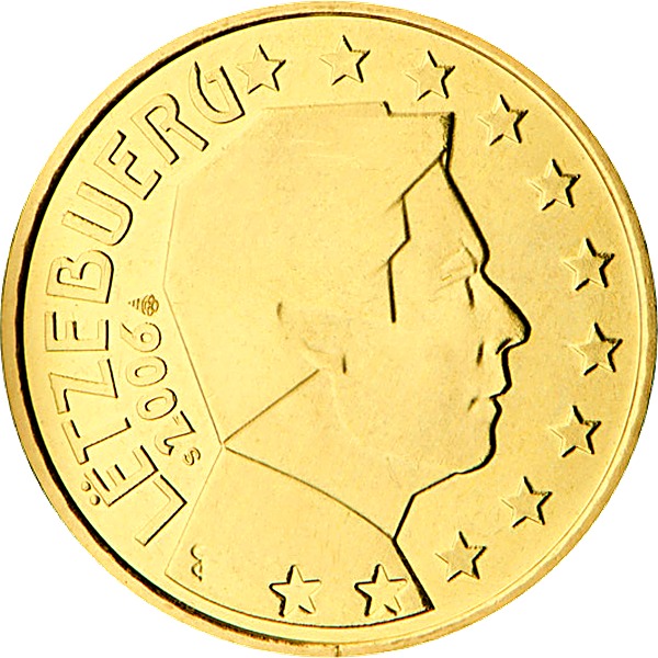 Luxembourg 50 Euro Cent 2002 obverse — Luxembourg, 50 Euro Cent