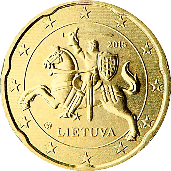 Lithuanian 20 Euro Cent 2015