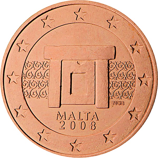 Malta 5 Euro Cent 2008 obverse — Malta, 5 Euro Cent
