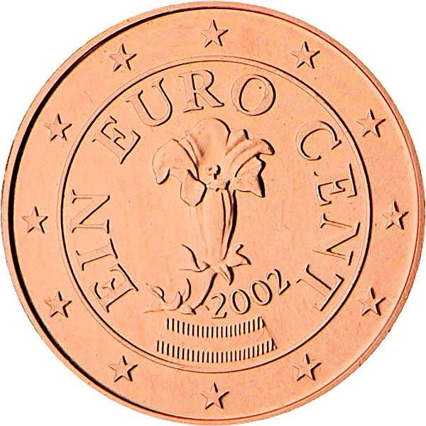 Austrian 1 Euro Cent 2002