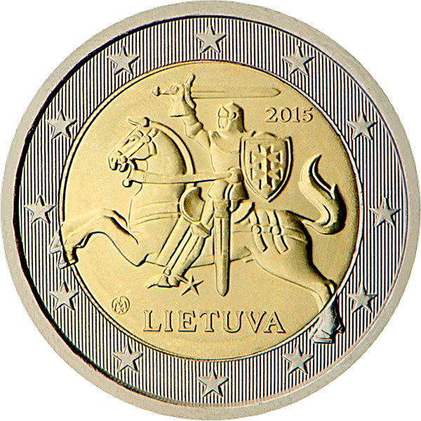 Lithuanian 2 Euro 2015 obverse — Lithuania, 2 Euro