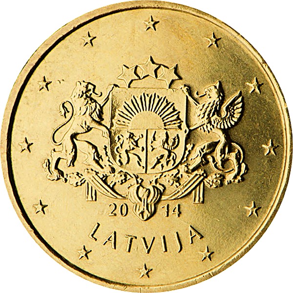 Latvian 10 Euro Cent 2014