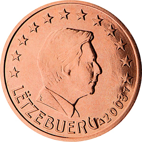 Luxembourg 5 Euro Cent 2002 obverse — Luxembourg, 5 Euro Cent