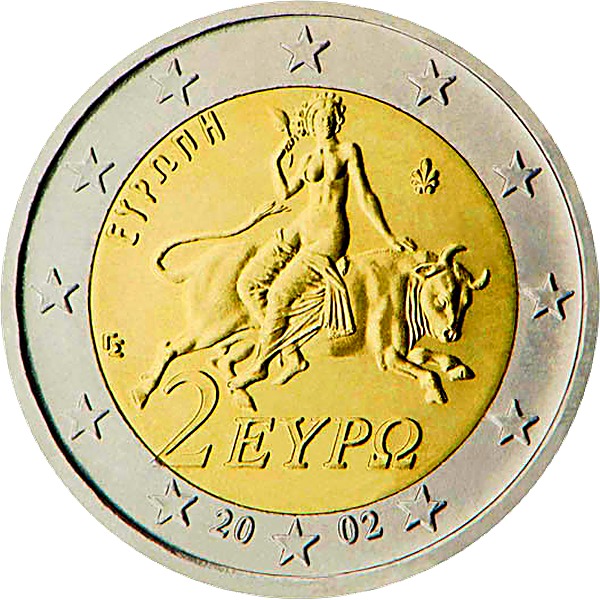 Greek 2 Euro 2002 obverse — Greece, 2 Euro