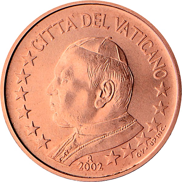 Vatican 1 Euro Cent 2002