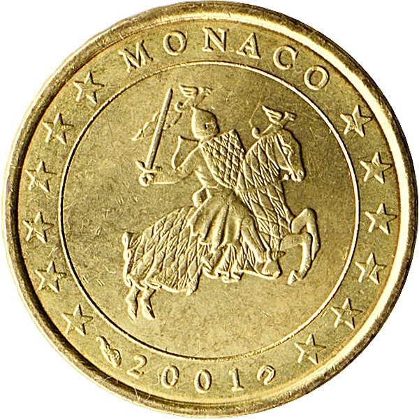 Monaco 20 Euro Cent 2001 obverse — Monaco, 20 Euro Cent
