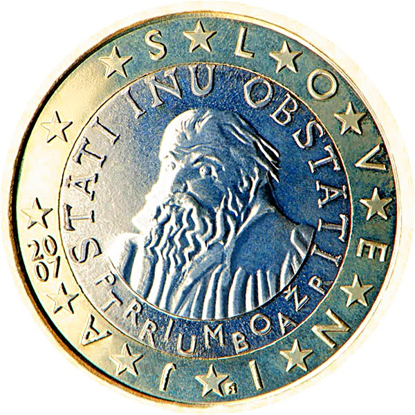 Slovenian 1 Euro 2007 obverse — Slovenia, 1 Euro