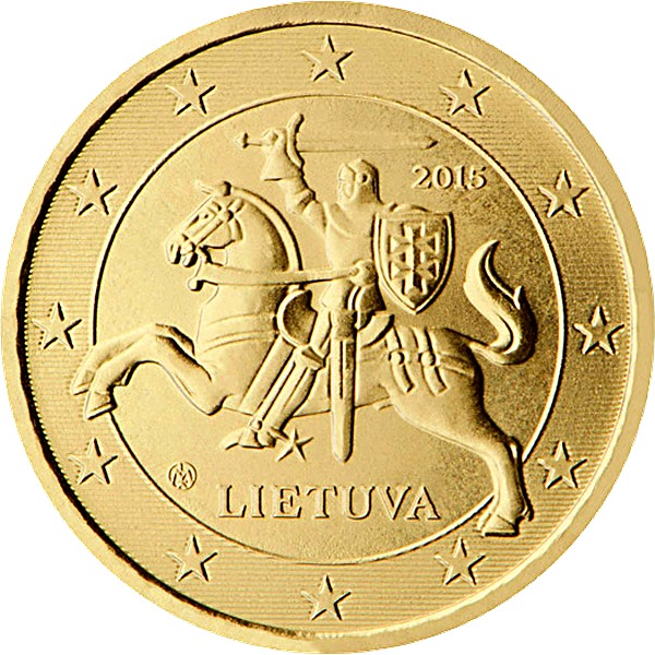 Lithuanian 50 Euro Cent 2015 obverse — Lithuania, 50 Euro Cent