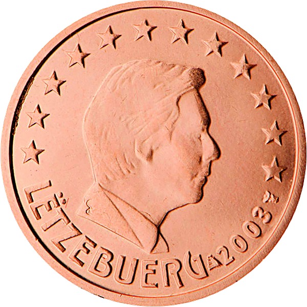 Luxembourg 2 Euro Cent 2002 obverse — Luxembourg, 2 Euro Cent