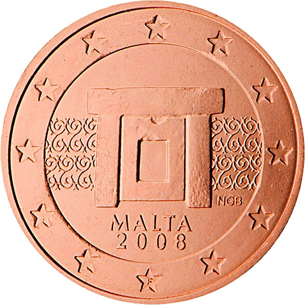 Malta 2 Euro Cent 2008 obverse — Malta, 2 Euro Cent