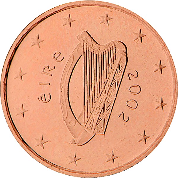 Irish 1 Euro Cent 2002