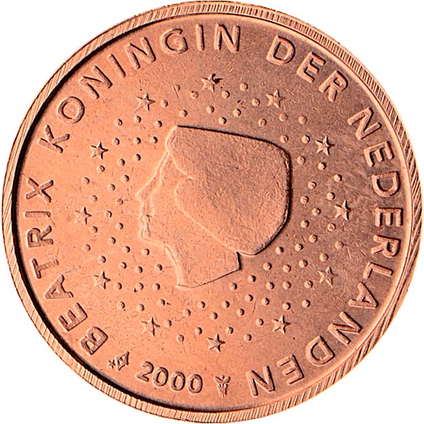 Dutch 2 Euro Cent 2002 obverse — Netherlands, 2 Euro Cent