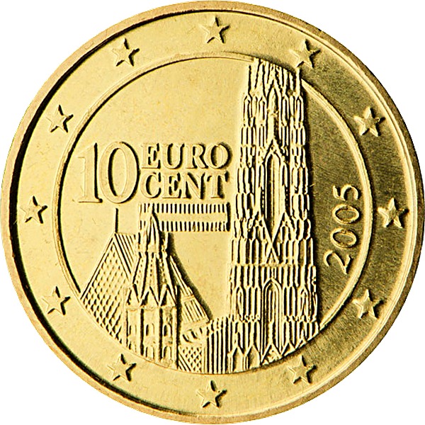 Austrian 10 Euro Cent 2002