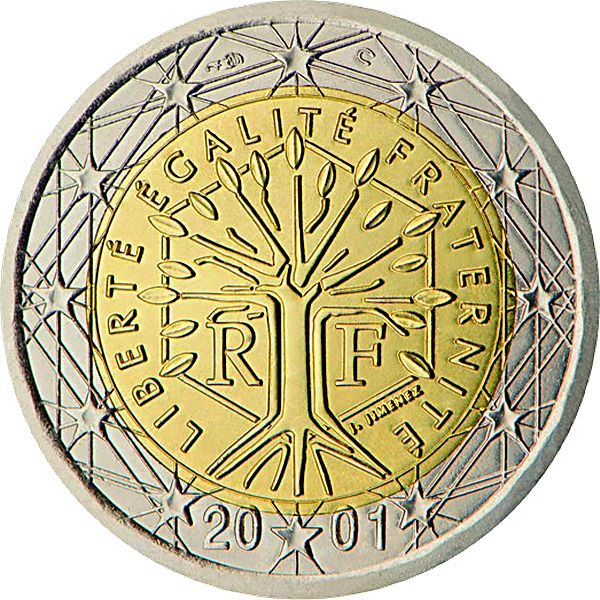 French 2 Euro 2002 obverse — France, 2 Euro
