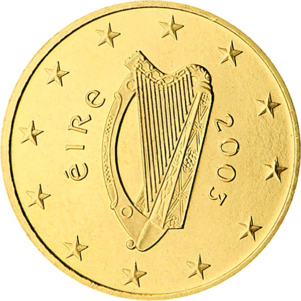 Irish 50 Euro Cent 2002 obverse — Ireland, 50 Euro Cent
