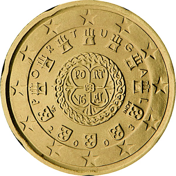 Portuguese 20 Euro Cent 2002