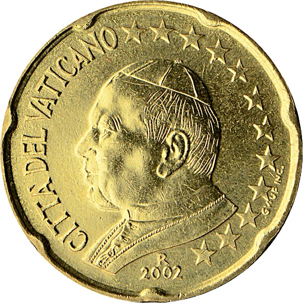 Vatican 20 Euro Cent 2002
