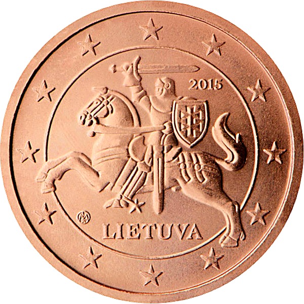 Lithuanian 5 Euro Cent 2015 obverse — Lithuania, 5 Euro Cent