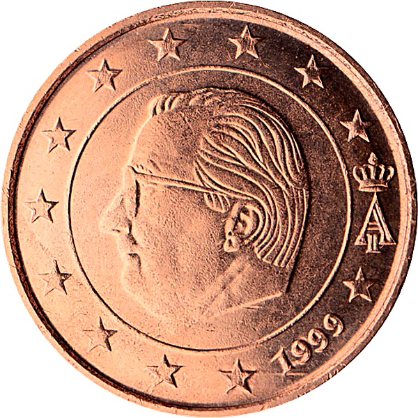Belgian 5 Euro Cent 2002 obverse — Belgium, 5 Euro Cent