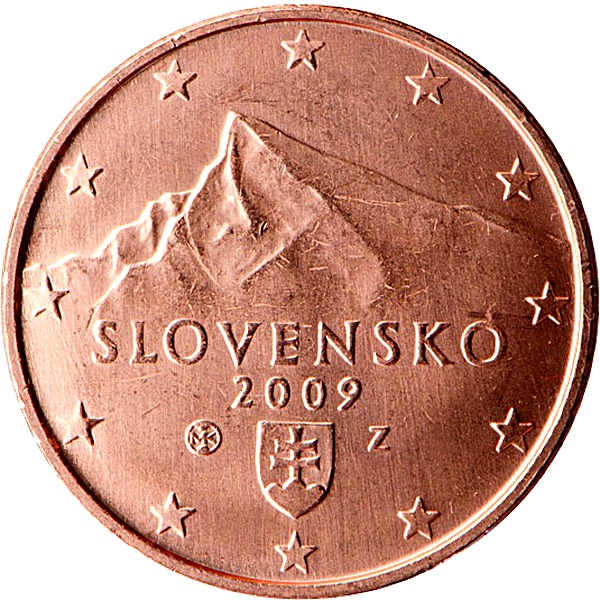 Slovak 5 Euro Cent 2009 obverse — Slovakia, 5 Euro Cent