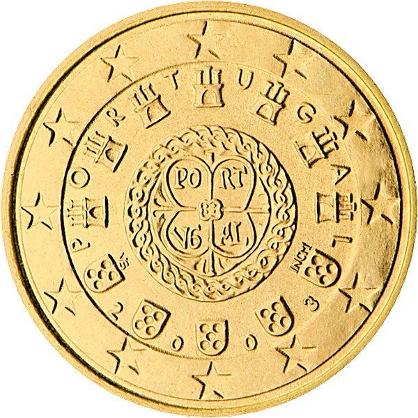 Portuguese 50 Euro Cent 2002 obverse — Portugal, 50 Euro Cent