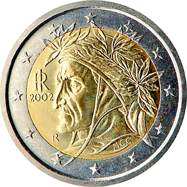 Italian 2 Euro 2002 obverse — Italy, 2 Euro