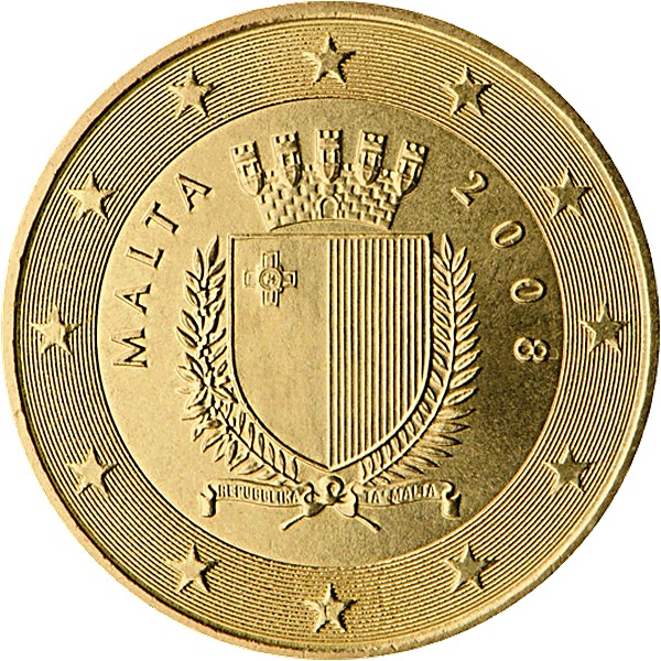 Malta 50 Euro Cent 2008 obverse — Malta, 50 Euro Cent