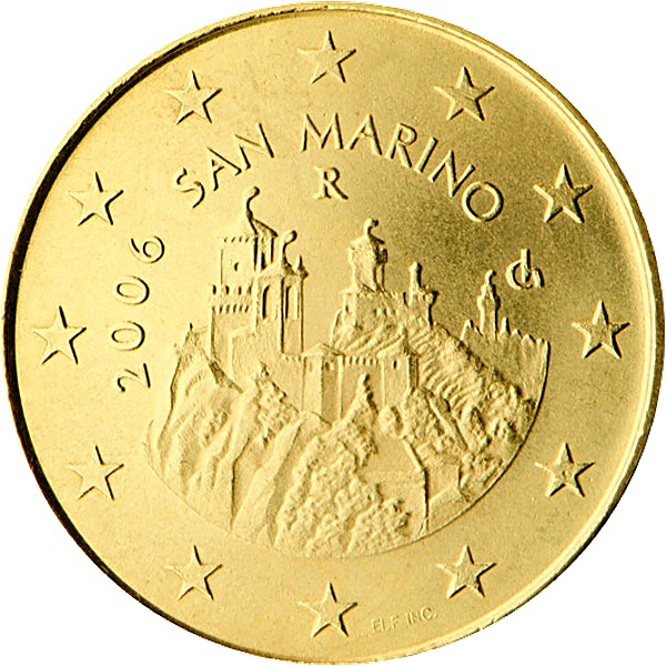 San Marino 50 Euro Cent 2002 obverse — San Marino, 50 Euro Cent