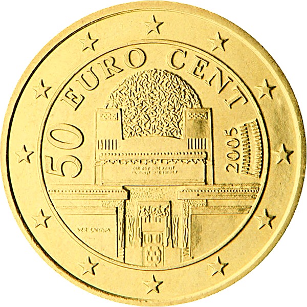 Austrian 50 Euro Cent 2002 obverse — Austria, 50 Euro Cent