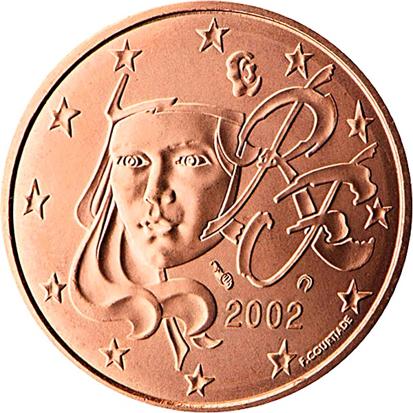 French 5 Euro Cent 2002 obverse — France, 5 Euro Cent