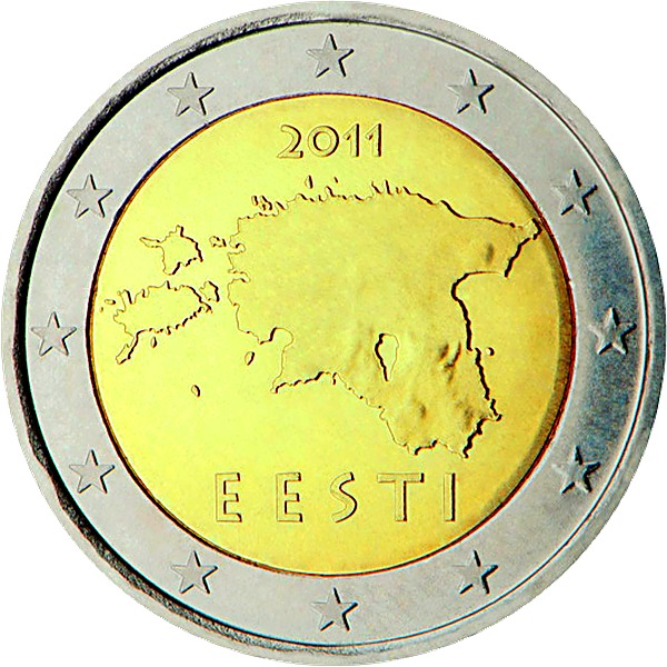 Estonian 2 Euro 2011 obverse — Estonia, 2 Euro