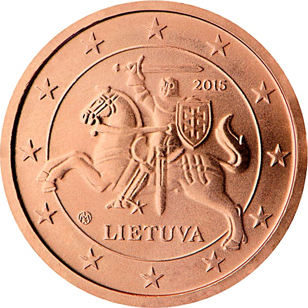 Lithuanian 1 Euro Cent 2015