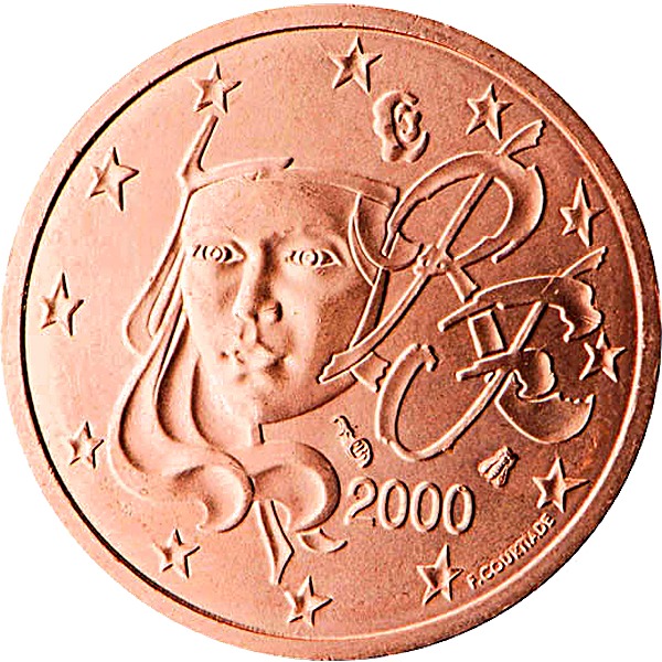 French 2 Euro Cent 2002 obverse — France, 2 Euro Cent