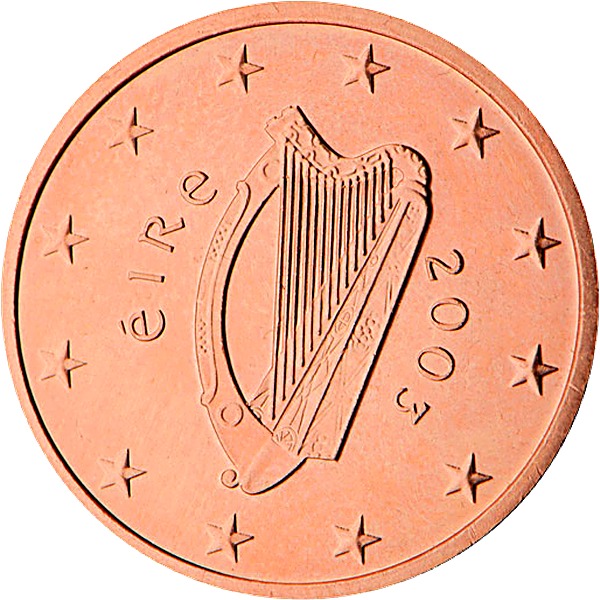 Irish 5 Euro Cent 2002 obverse — Ireland, 5 Euro Cent