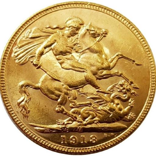 British Gold Sovereign - George V 1913 reverse — United Kingdom
