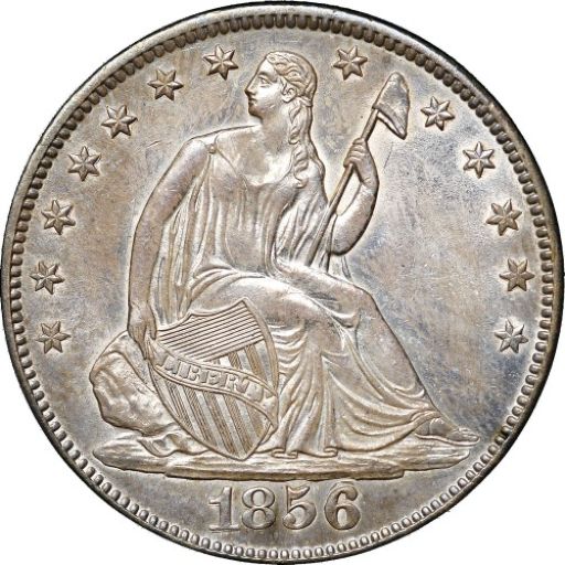 Seated Liberty Half Dollar 1856 reverse — United States