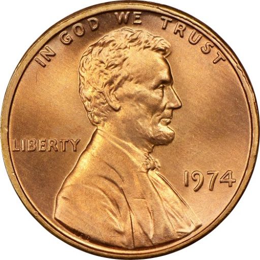 Lincoln Memorial Cent 1974