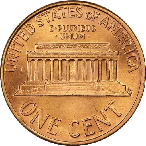 Lincoln Memorial Cent 1974 reverse — United States