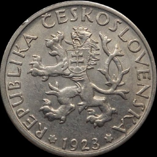 Czechoslovakia 1 Koruna 1923 obverse — Czechoslovakia, 1 Koruna
