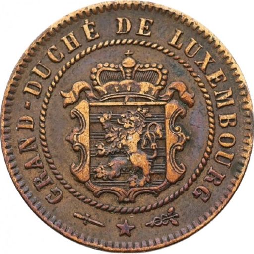 Luxembourg 5 Centimes 1854