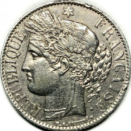 French Third Republic Ceres 1 Franc 1888